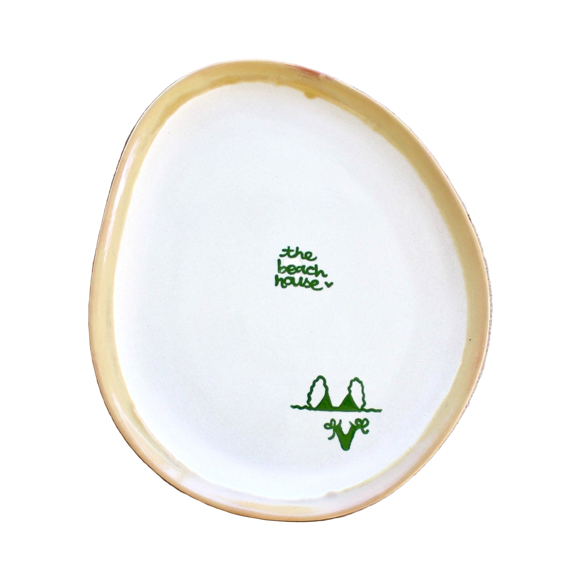 “the beach house” Hand-painted Platter