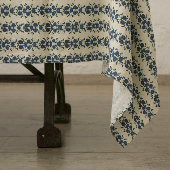 Frank Blue Linen Tablecloth