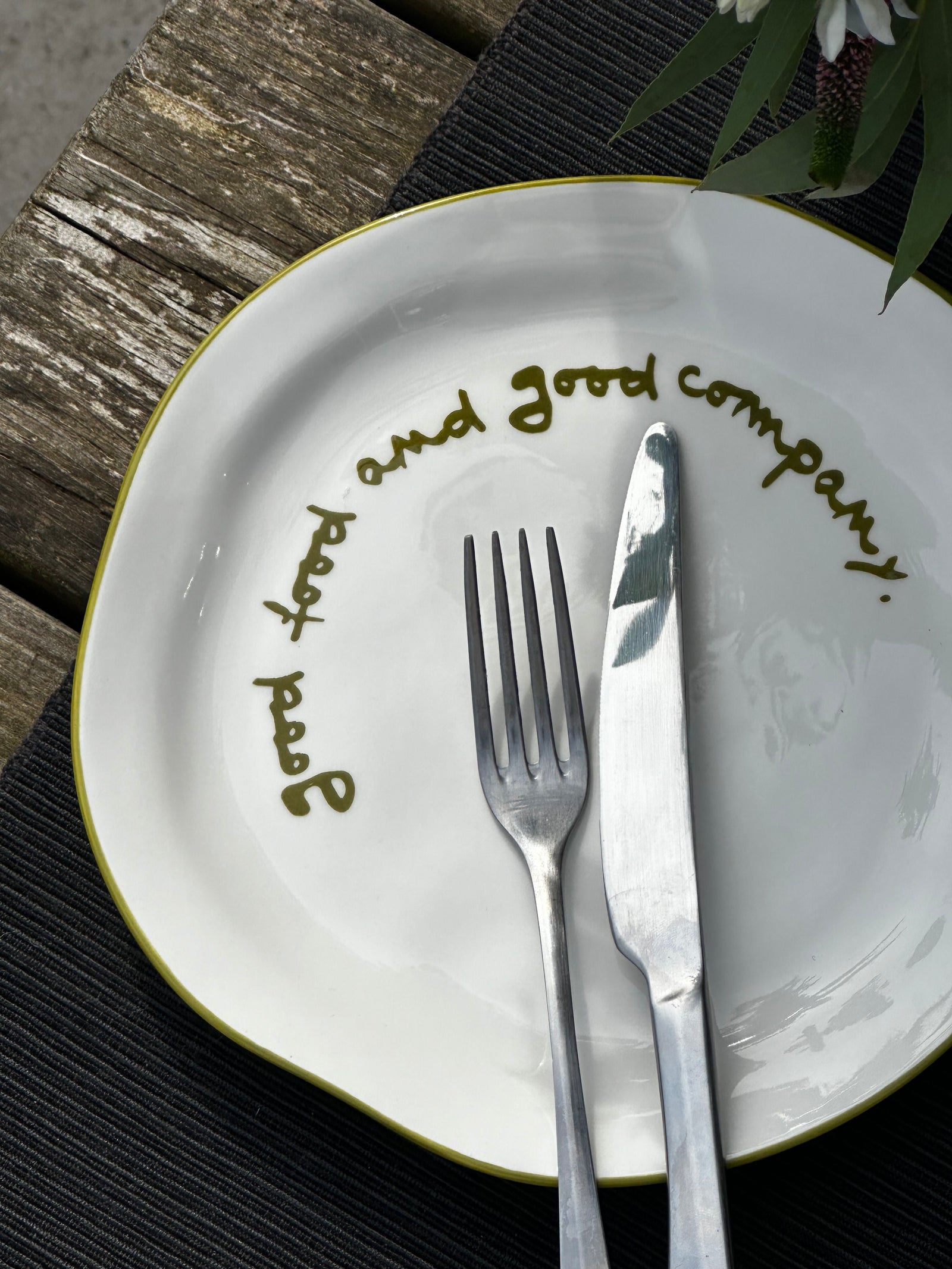 Statement Plate | 'Good Food And Good Company'