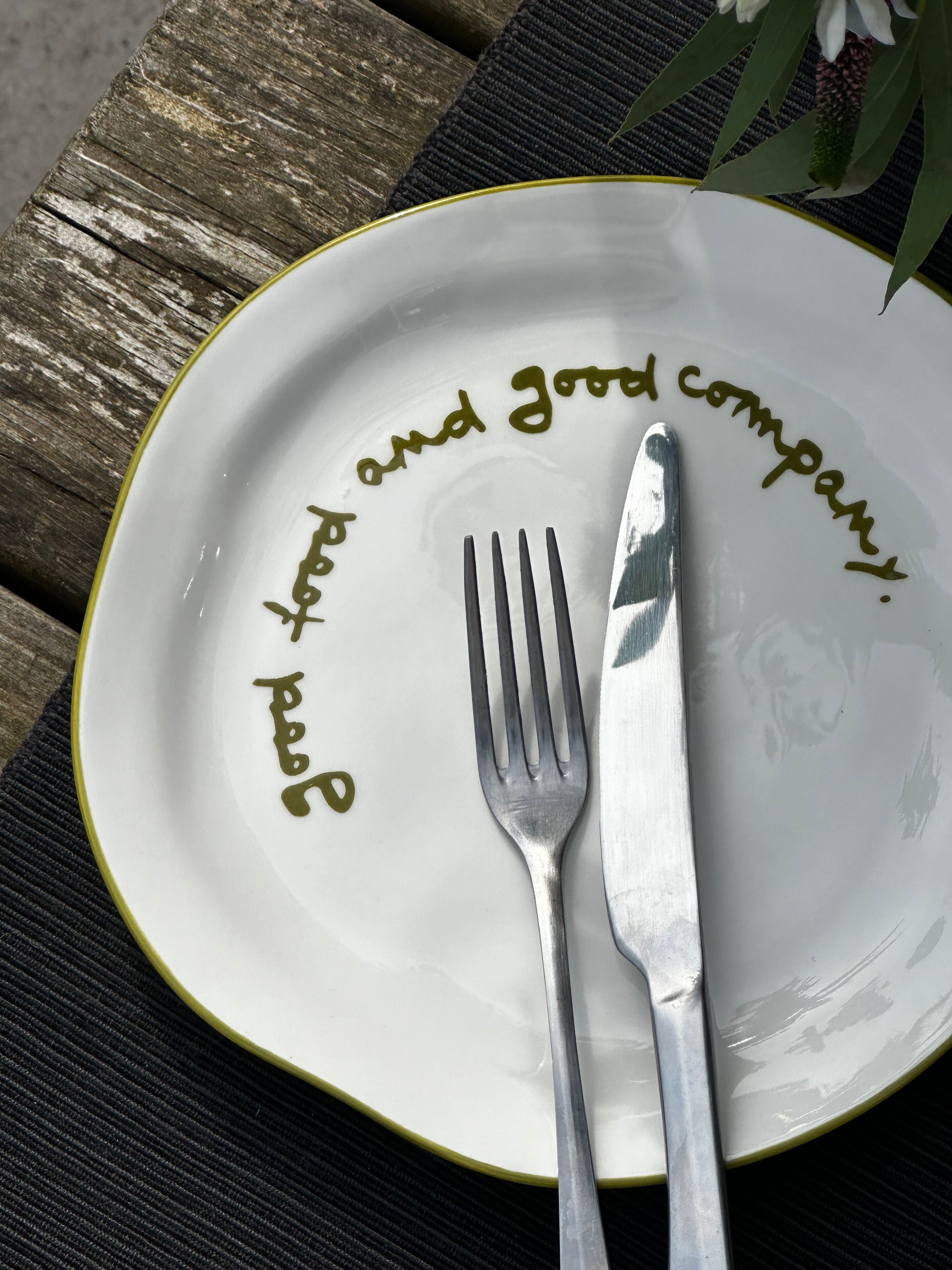 Statement Plate | 'Good Food And Good Company'