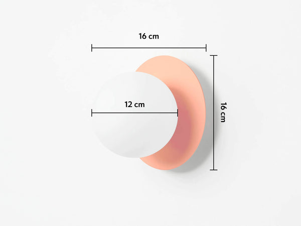 Peel orange opal disk wall light