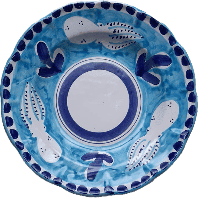 Amalfi Pasta Plate 25cm Sky Blue Octopus