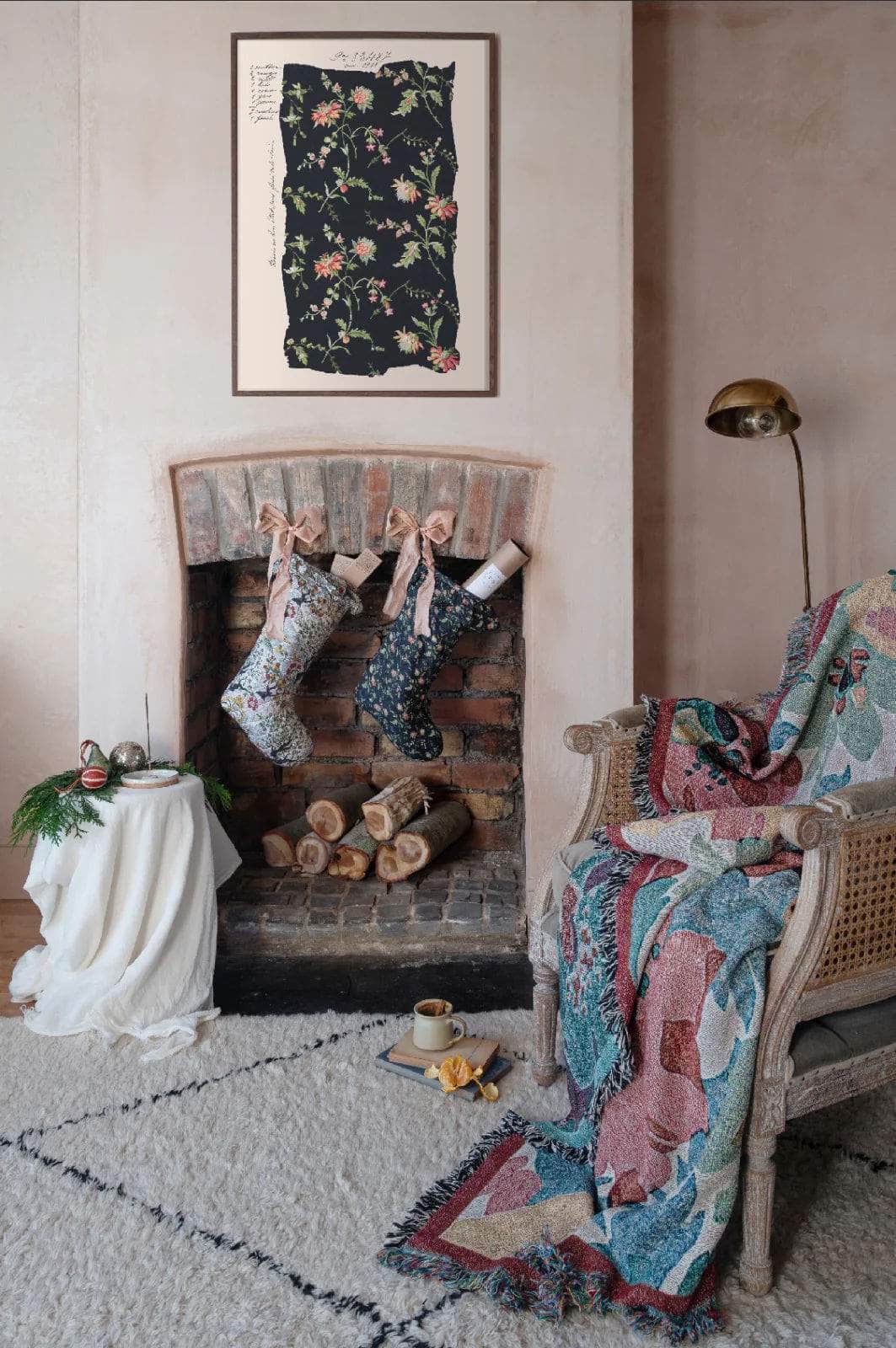 Midnight Blooms -  Christmas Stocking