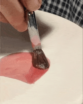 Hand-painted Large Radish Dinner Plates (Set of 2)