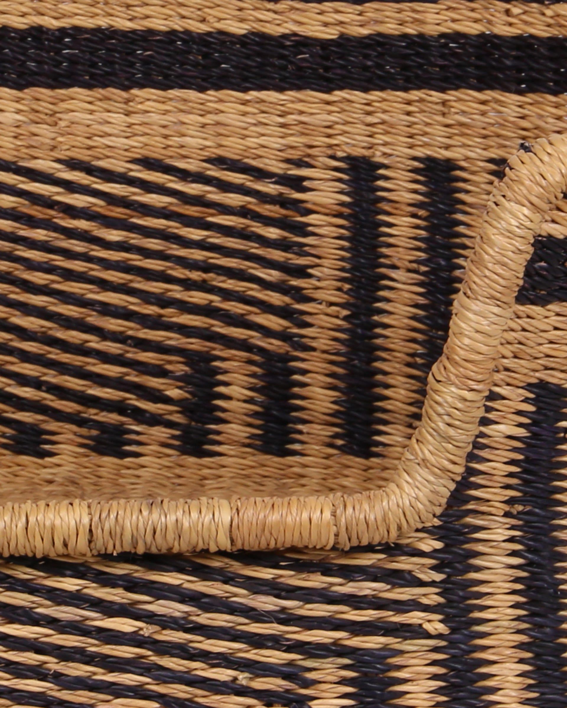 OSEBO: Black and Natural Dog Basket - Small