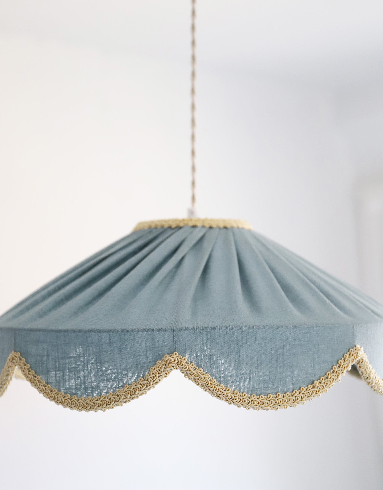 Cosette Solid-Colored Floral-Shaped Pendant Light Mineral Blue