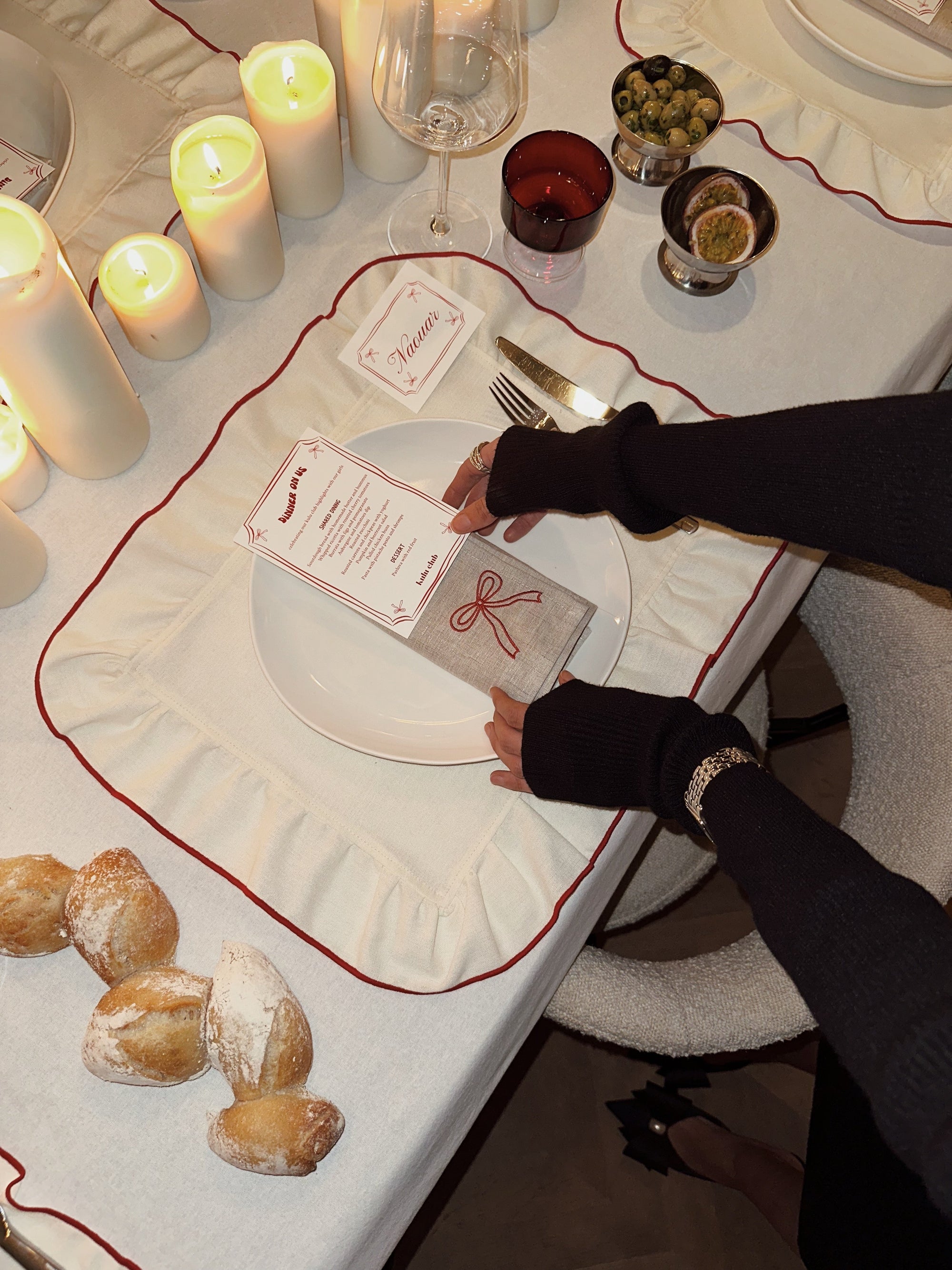 Bow Linen Napkins - Set of 2