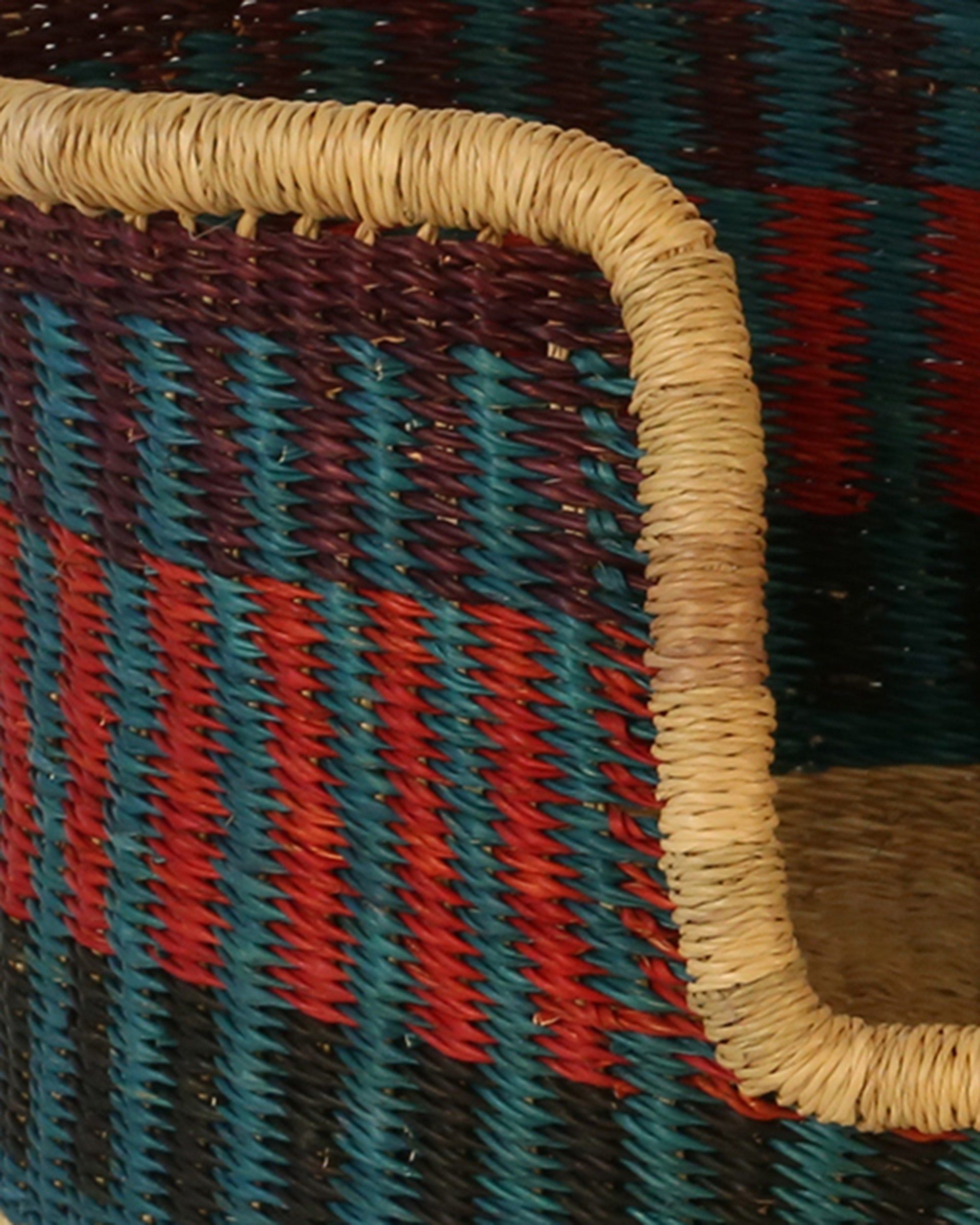 KOFI: Red, Blue and Black Dog Basket - Small