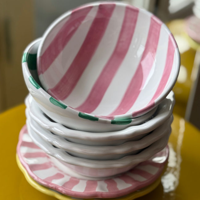 Rayure Bowl Light Green - 14cm