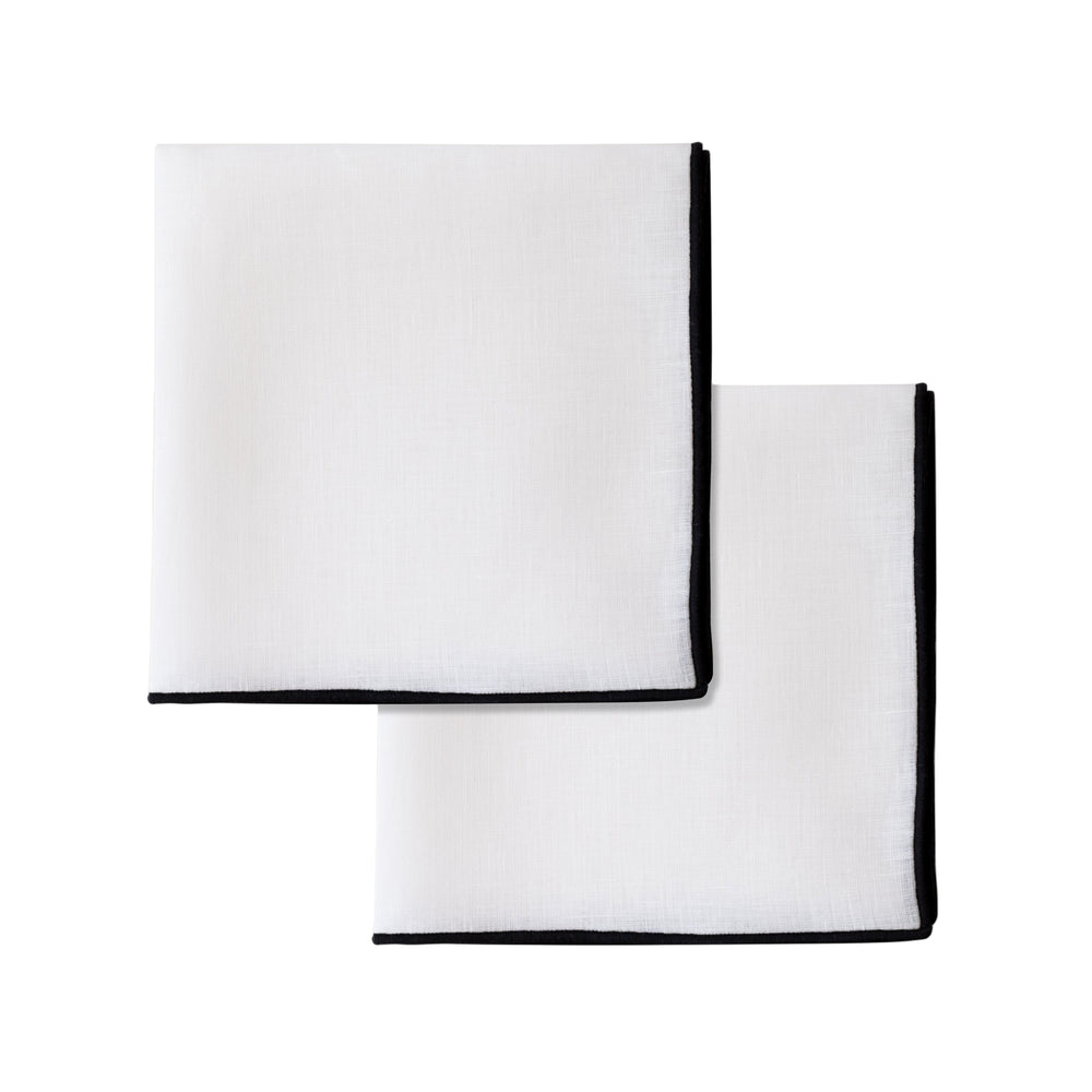 White Linen Napkins - Set of 2