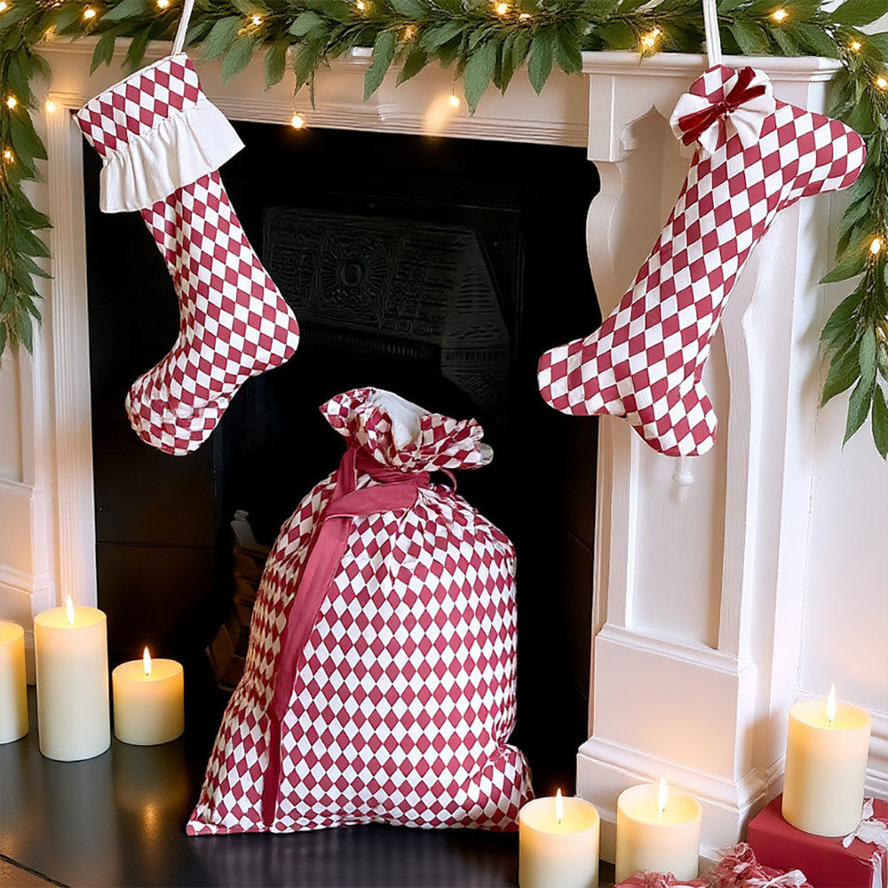 Harlequin Dog Stocking -  Mulled Wine