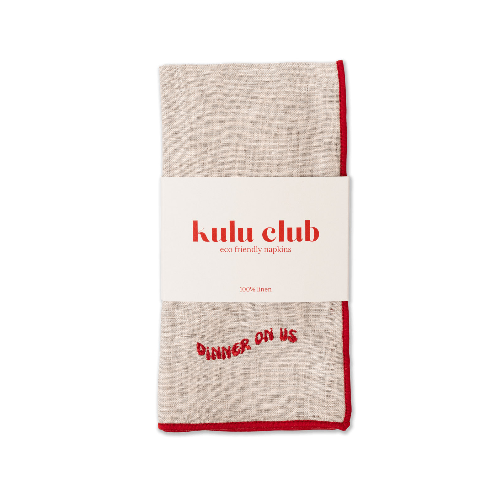 Dinner On Us Linen Napkins - Set of 2