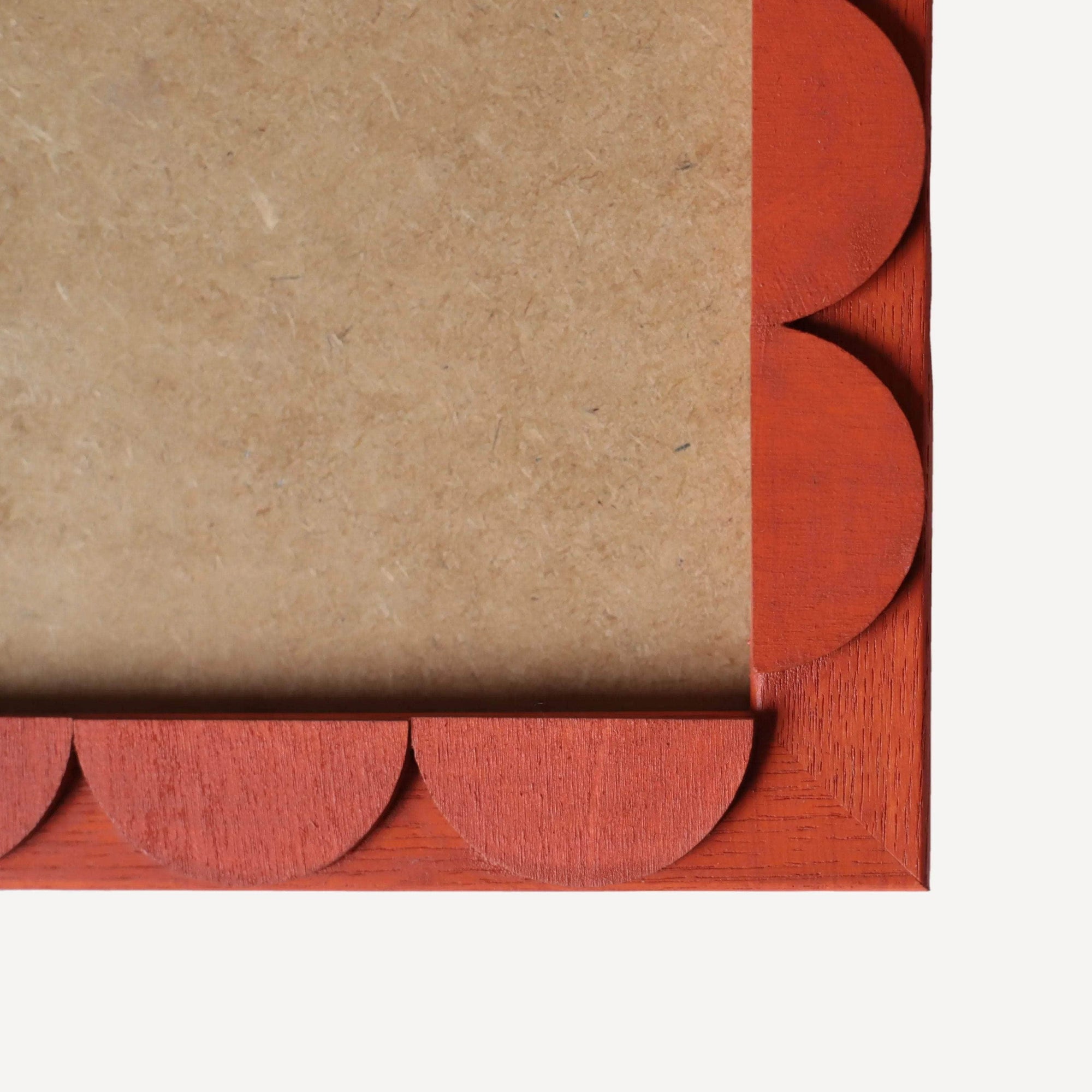 Burnt Orange Stained Scallop Frame