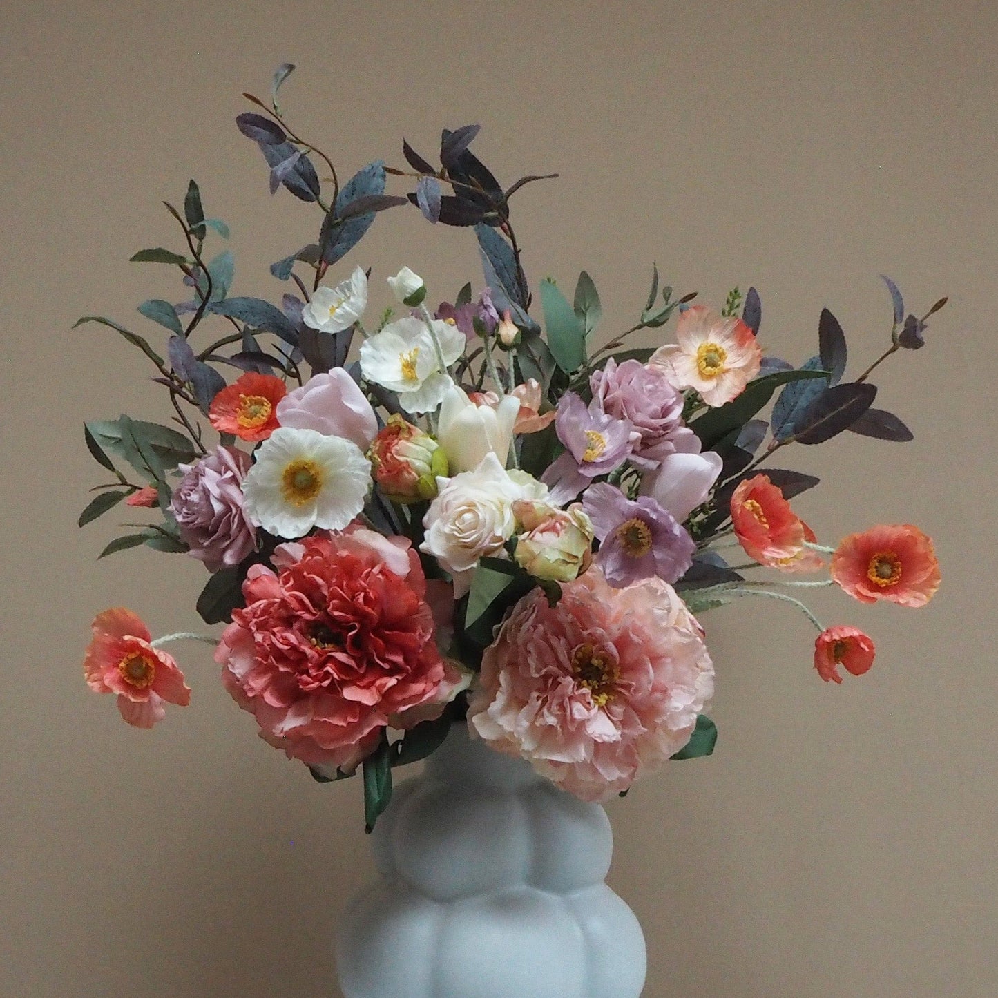 Esther - Faux Flower Arrangement - Pinks, Corals & Greens