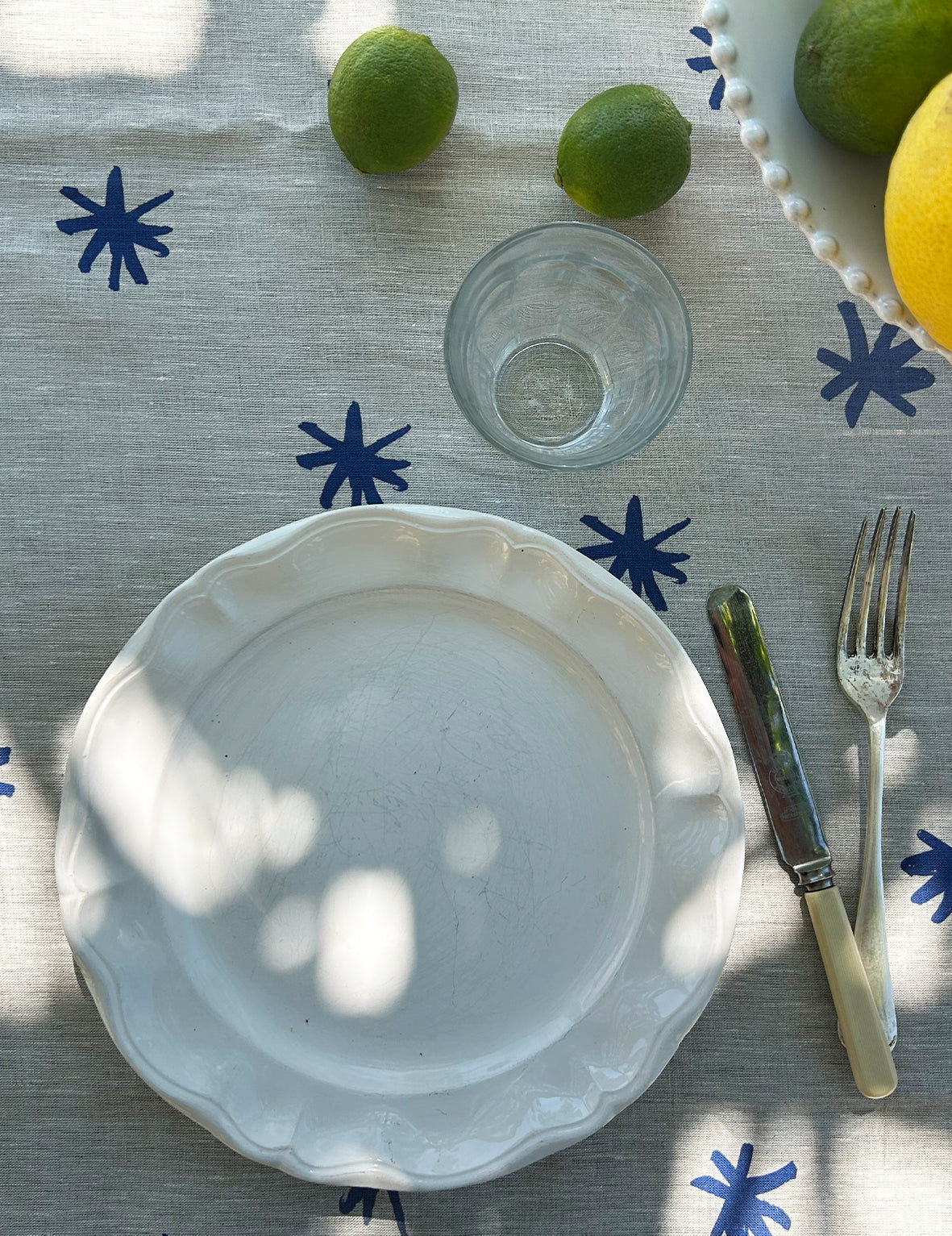 Stars & Squiggles Linen Tablecloth