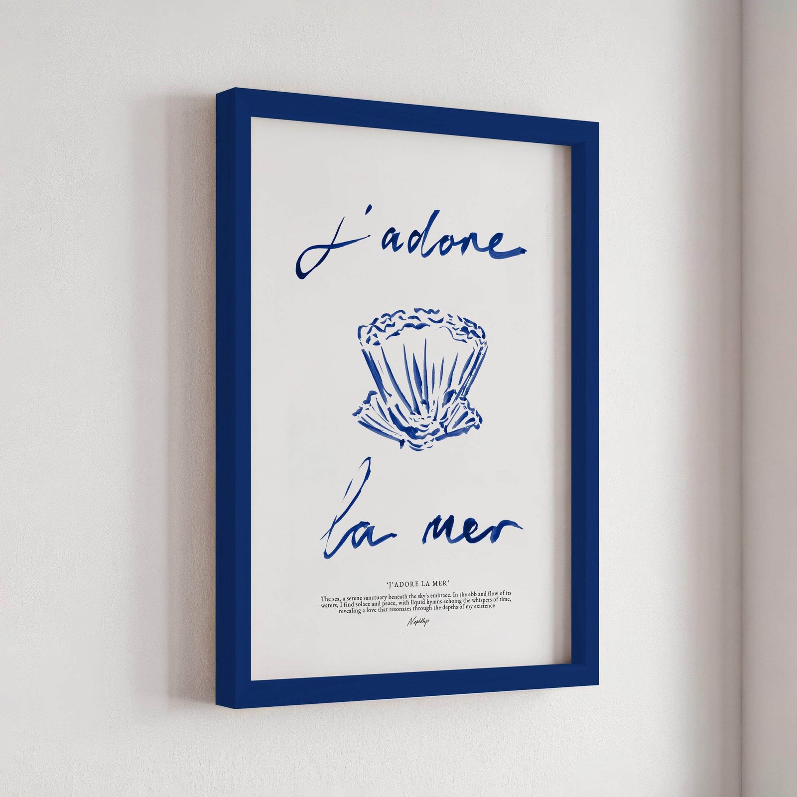 J'adore La Mer Print (Brushstroke)