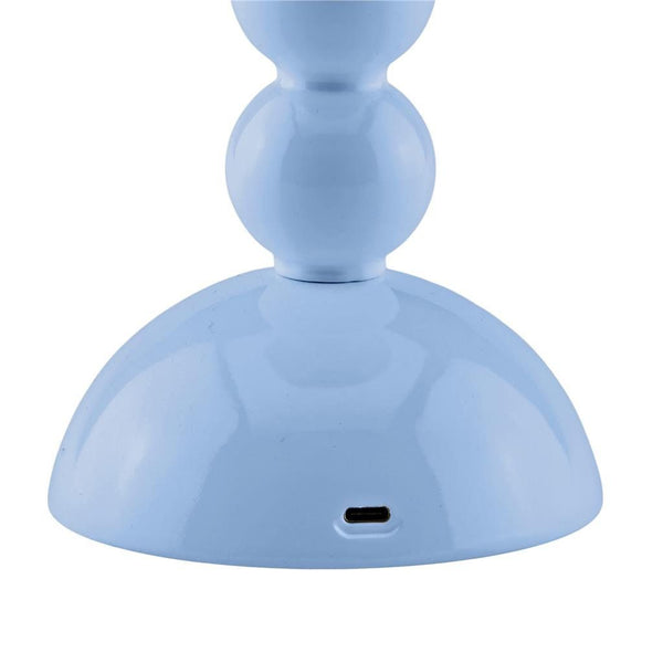 Pale Denim Lacquer Rechargeable Bobbin LED Lamp