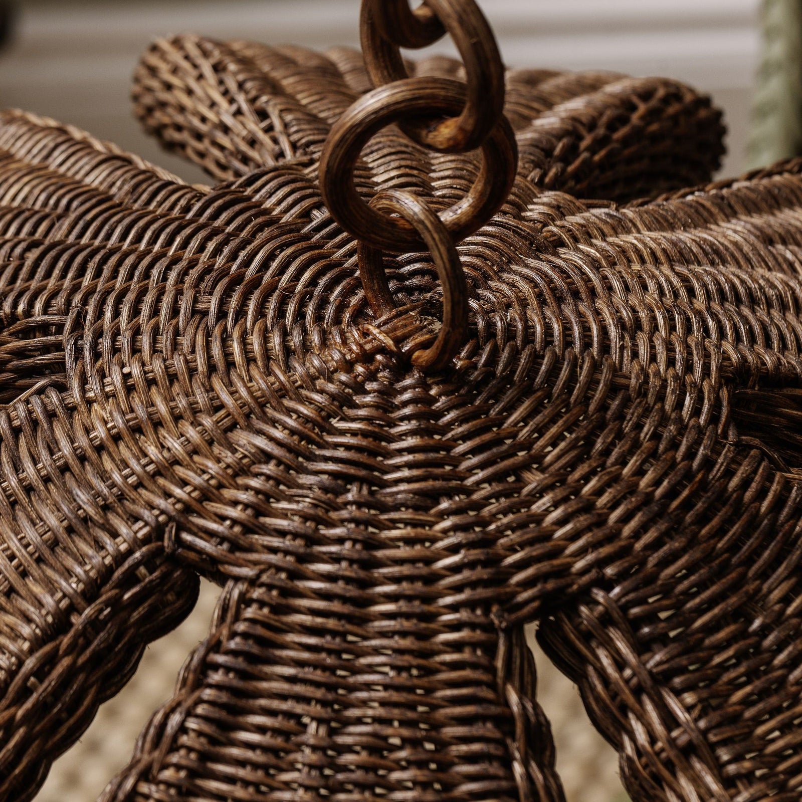 Floral Rattan Pendant Shade