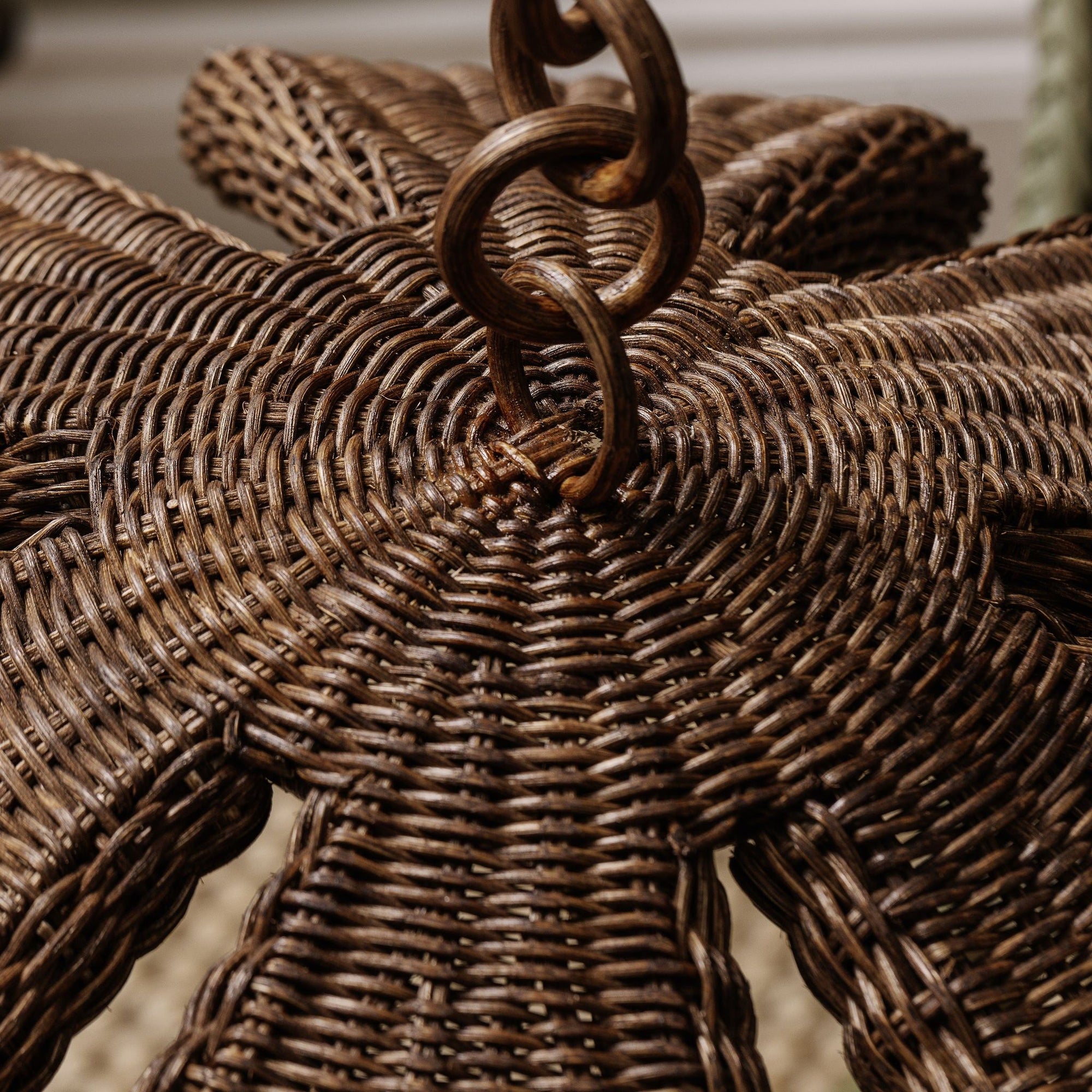 Floral Rattan Pendant Shade