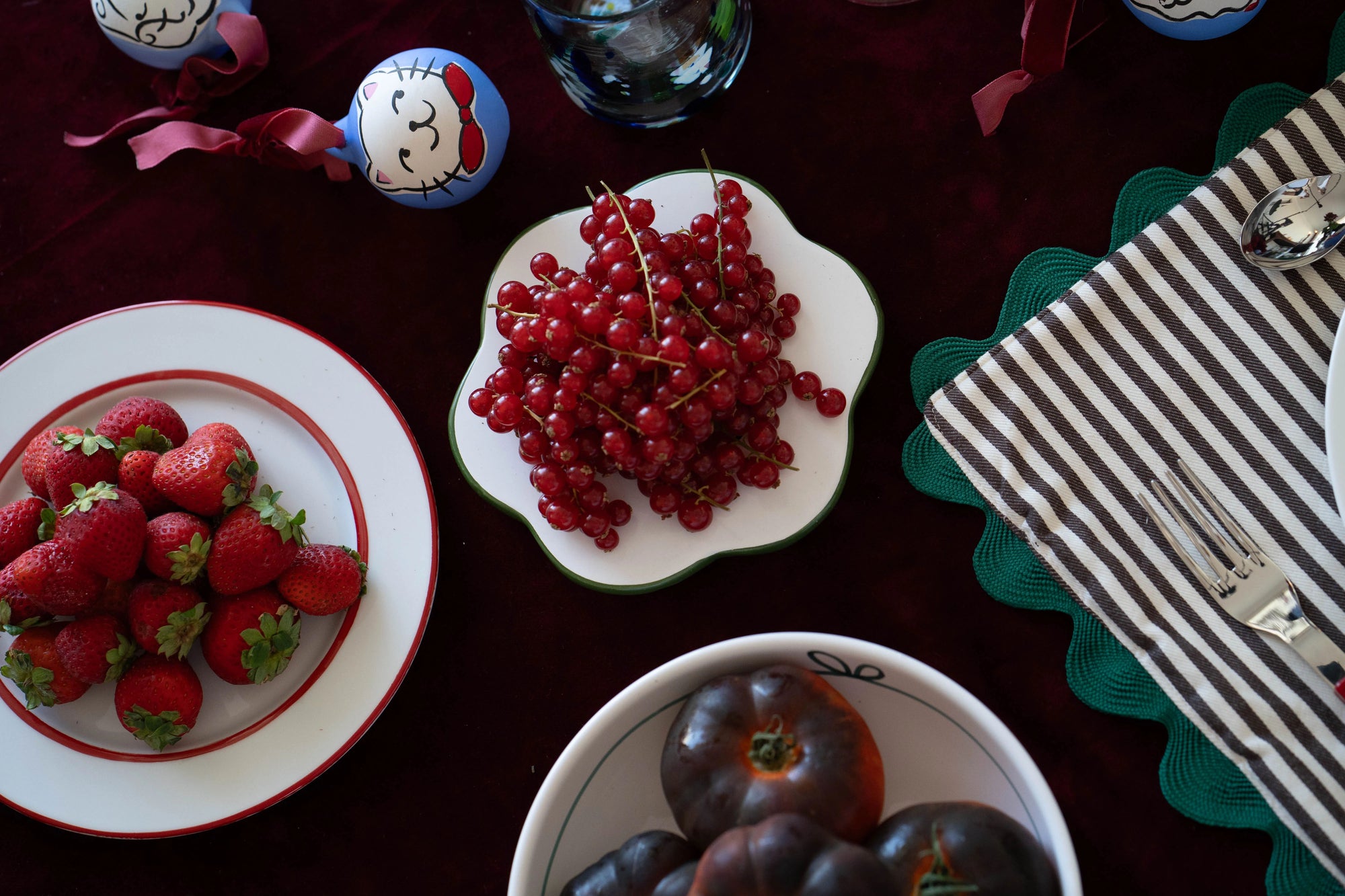 Hand Painted Ceramic Christmas Baubles