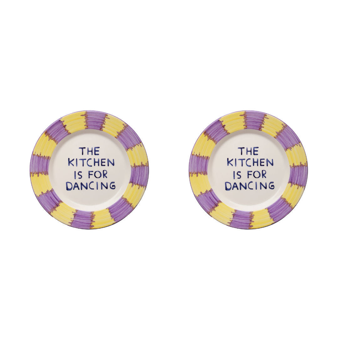 Pipa Lilac/Yellow Dessert Plate Set-Of-Two