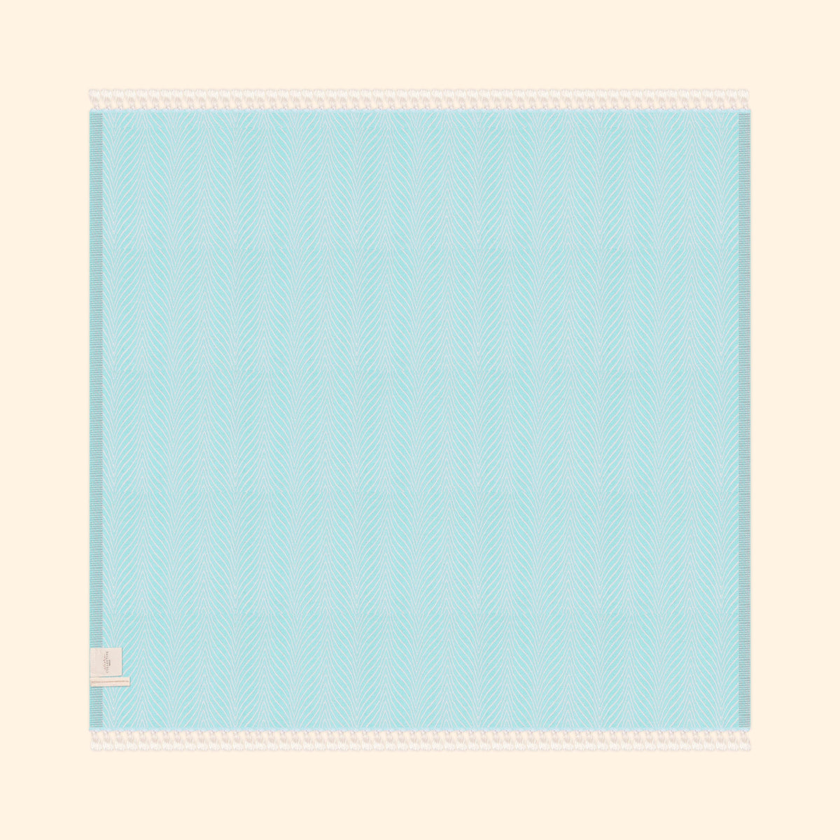 Yaprak Pure Cotton Blanket In Powder Blue