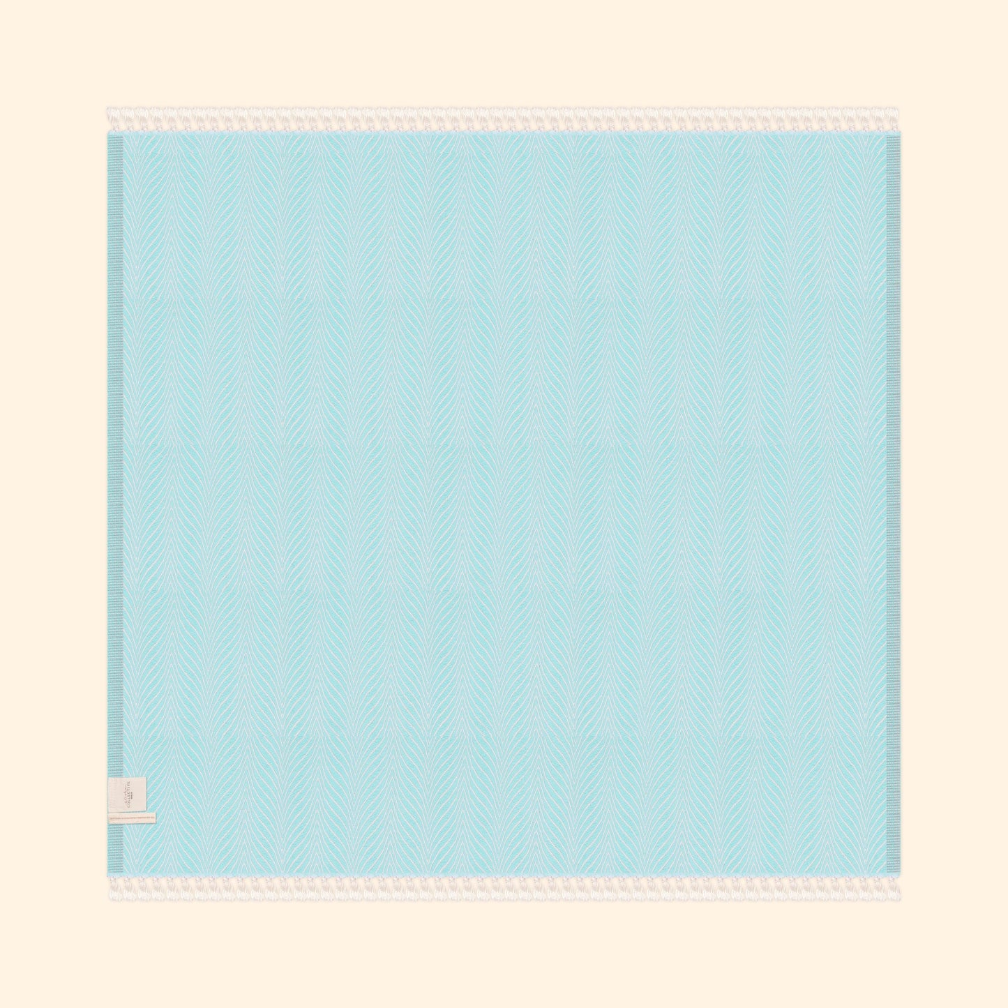 Yaprak Pure Cotton Blanket In Powder Blue