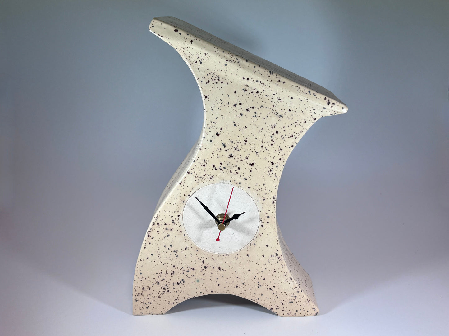 Ceramic Mantel Clock - Honey Speckle Glaze