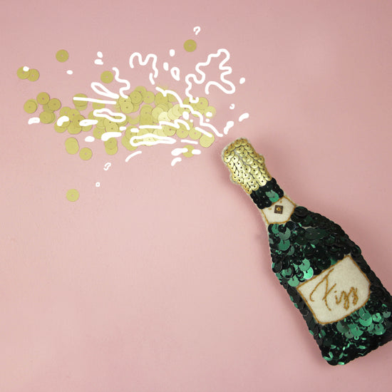 Fizz Champagne Sequin Ornament