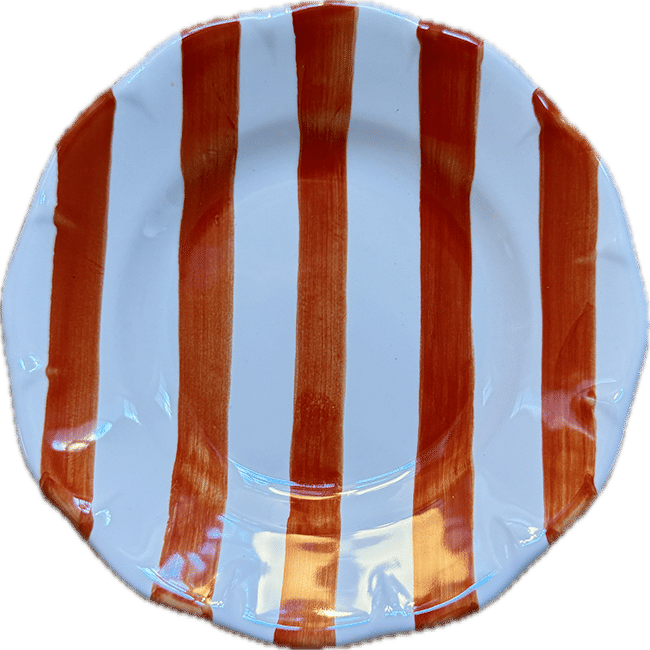 Striped Plate 16 cm – Orange