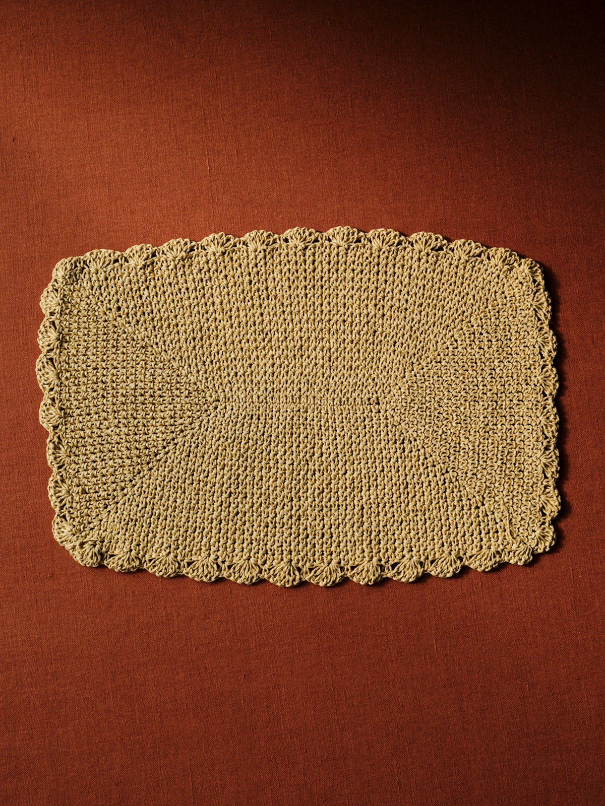 Raffia Crochet Placemat Natural