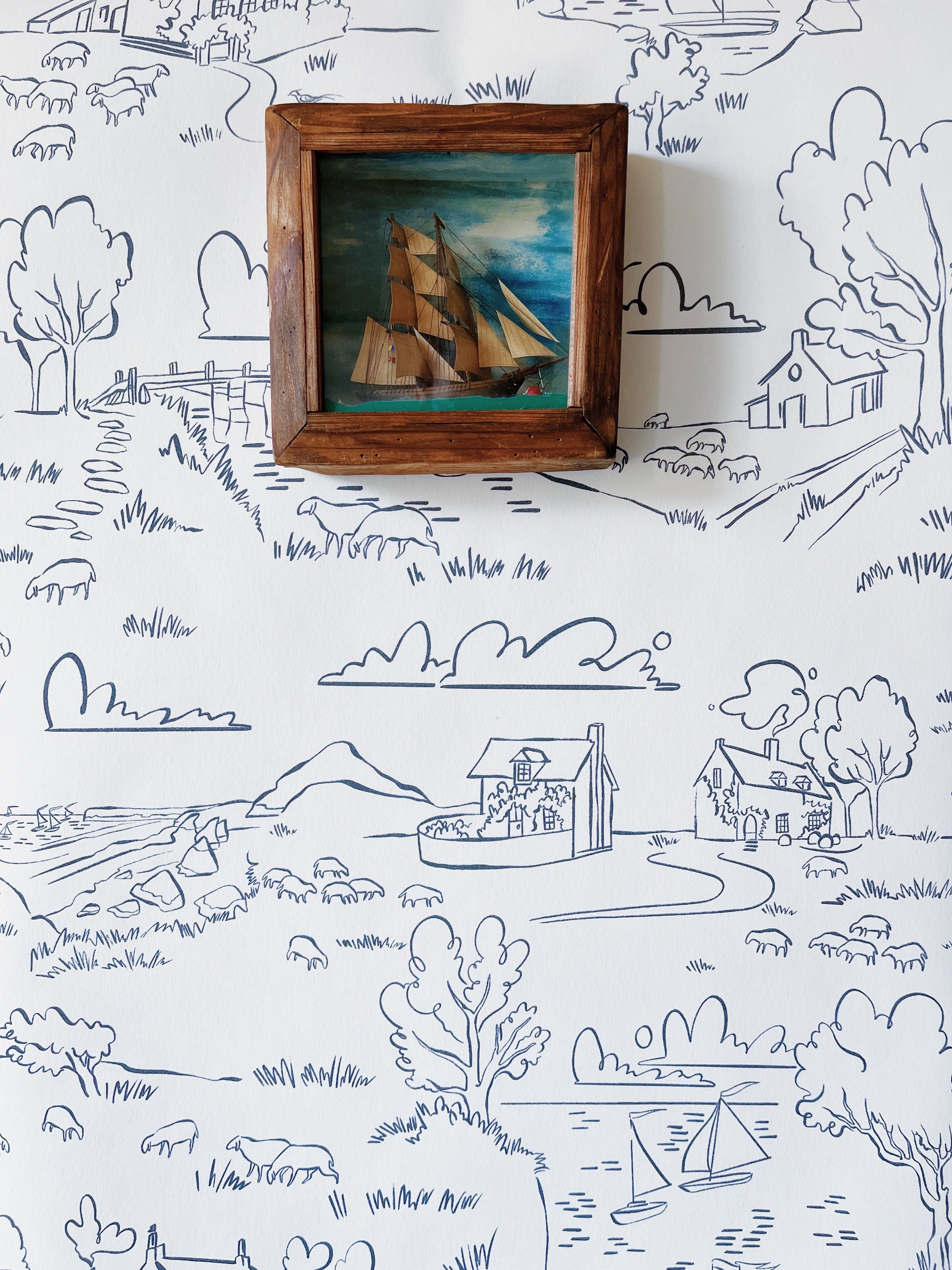 Helford Wallpaper – FERRY BLUE