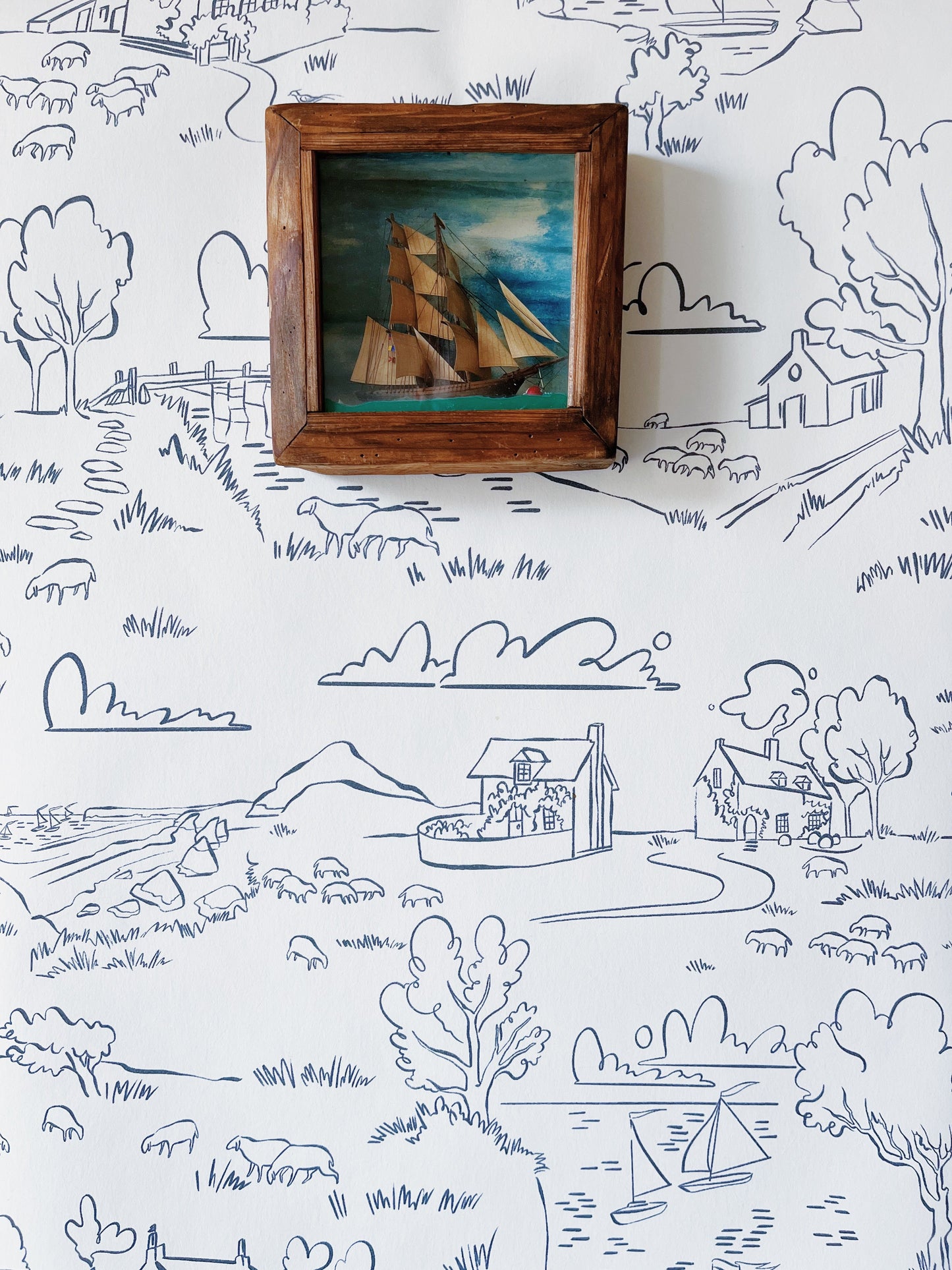 Helford Wallpaper – FERRY BLUE