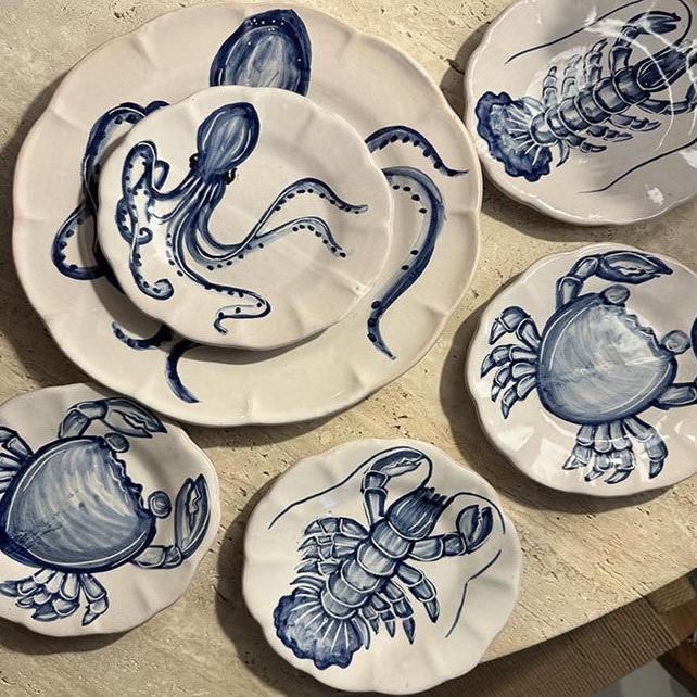 Plate 16 cm Blue Shell