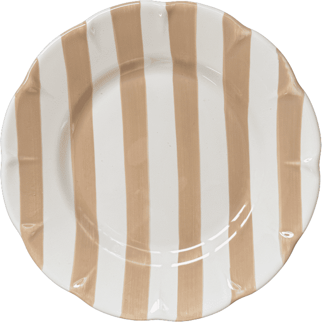 Rayure Plate Beige Crema - 25cm