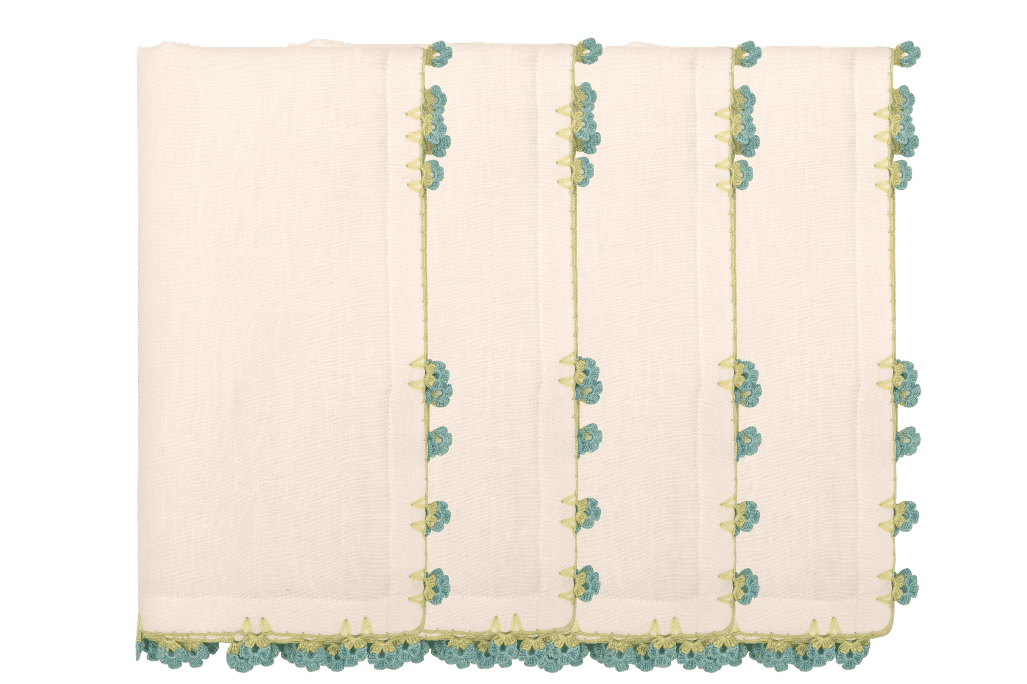 Hand Embroidered & Crochet Work Napkin (Set of 4) – 18x18 in