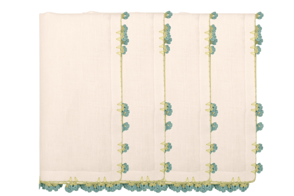 Hand Embroidered & Crochet Work Napkin (Set of 4) – 18x18 in