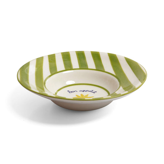 Loulou Green Pasta Plates Set-Of-Four