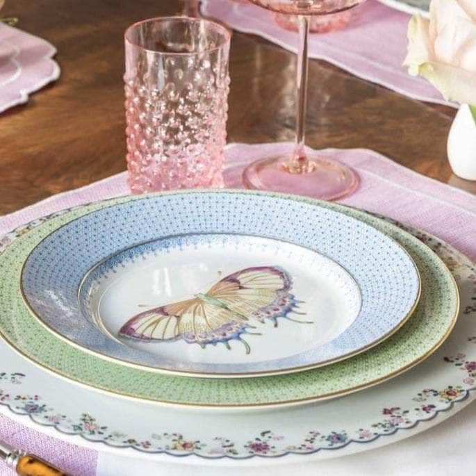 Set of 2 Tobacco Leaf China Charger Display Plates