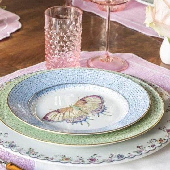 Set of 2 Tobacco Leaf China Charger Display Plates