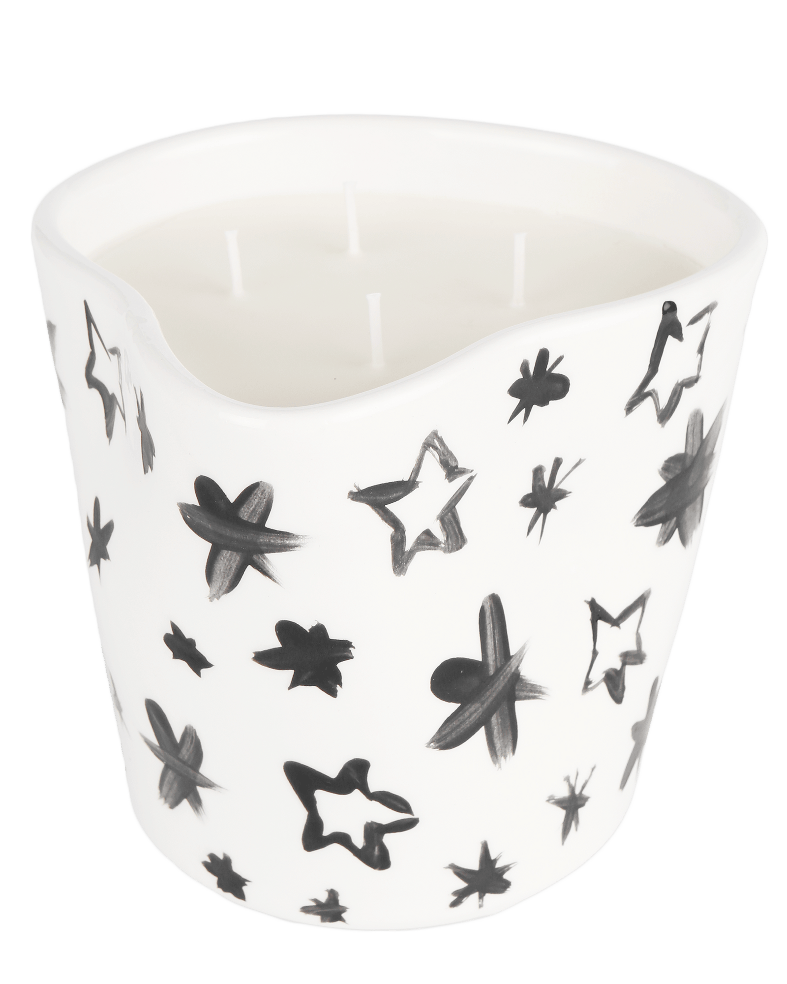 B&W Stars Candle