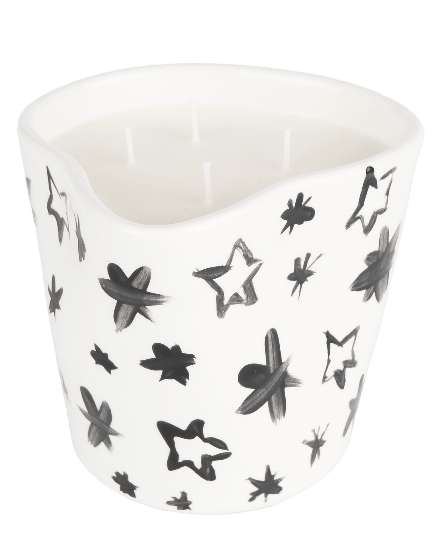 B&W Stars Candle