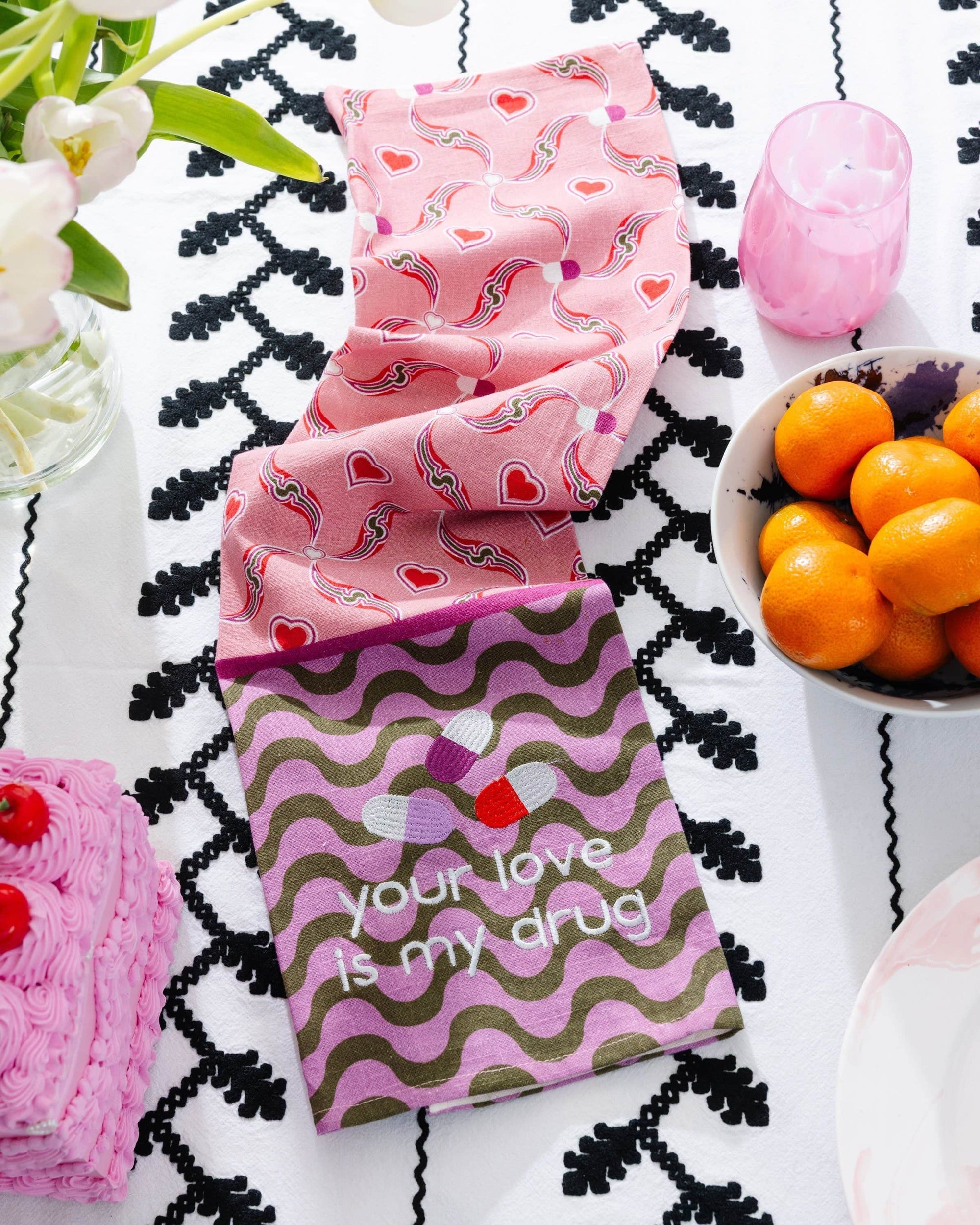 Love is a Drug Dish Towel