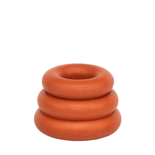Terracotta Triple O Candleholder