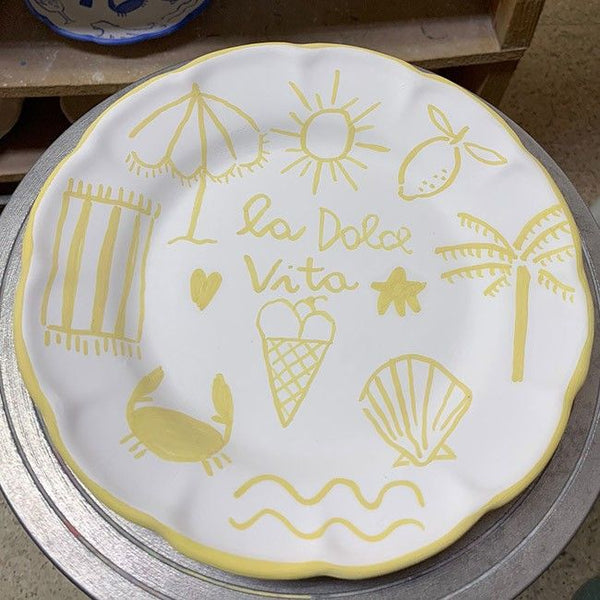 Dolce Vita Plate, Yellow - 20cm