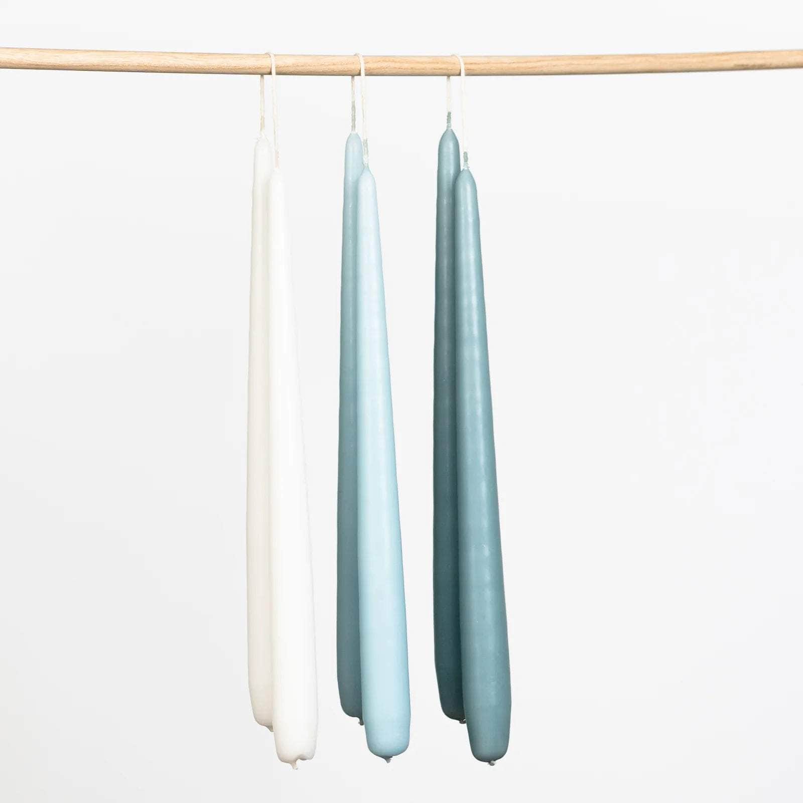 Sky Blue Tapered Candles - Set of 2
