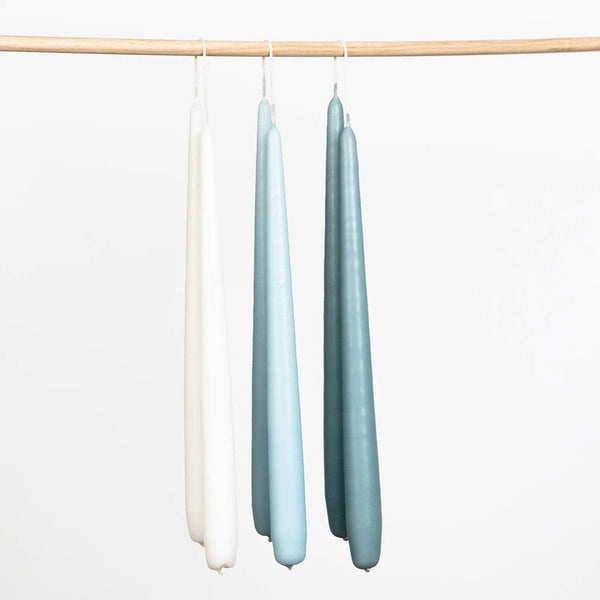Sky Blue Tapered Candles - Set of 2
