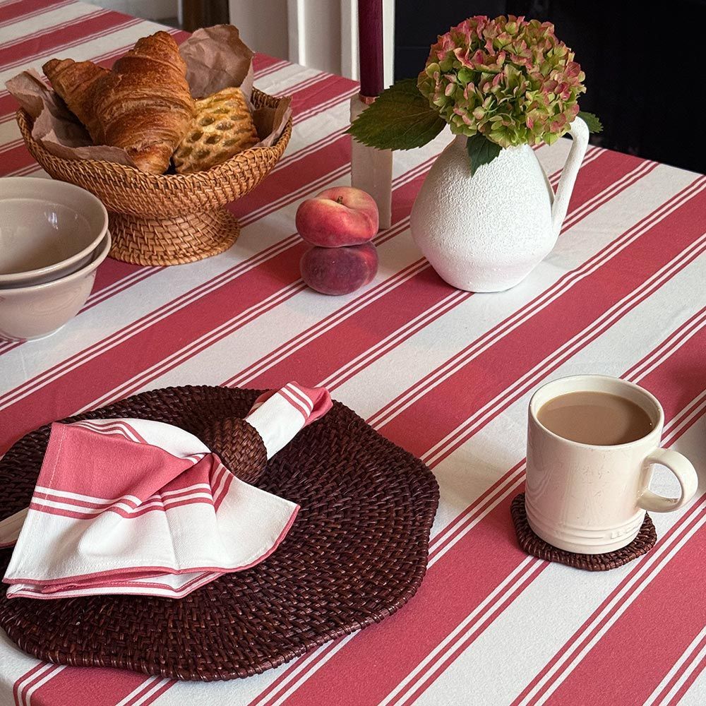 Murano Stripe Cotton Napkin - Rosato - Set of 4