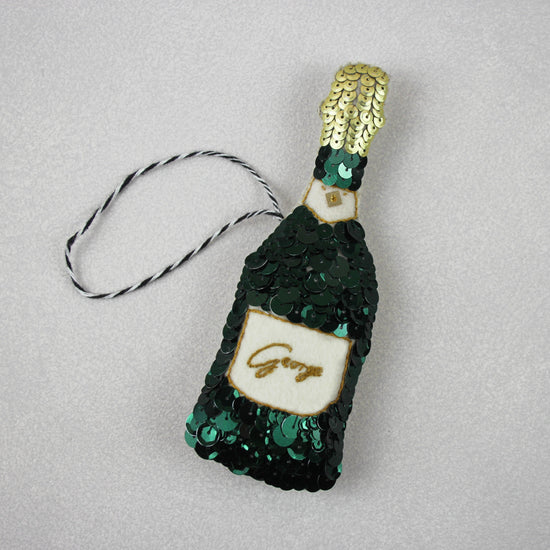Fizz Champagne Sequin Ornament Personalised