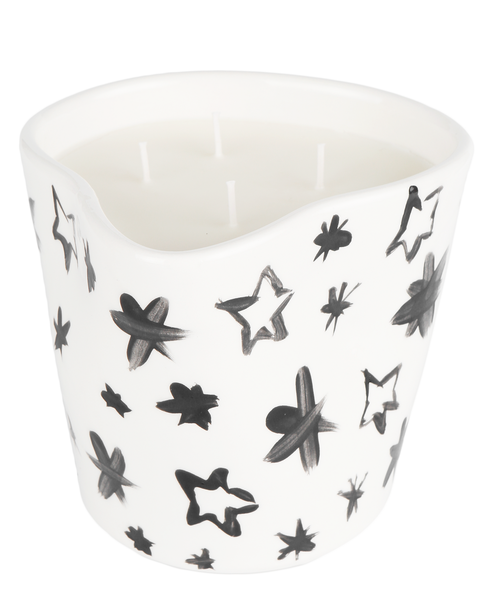 B&W Stars Candle